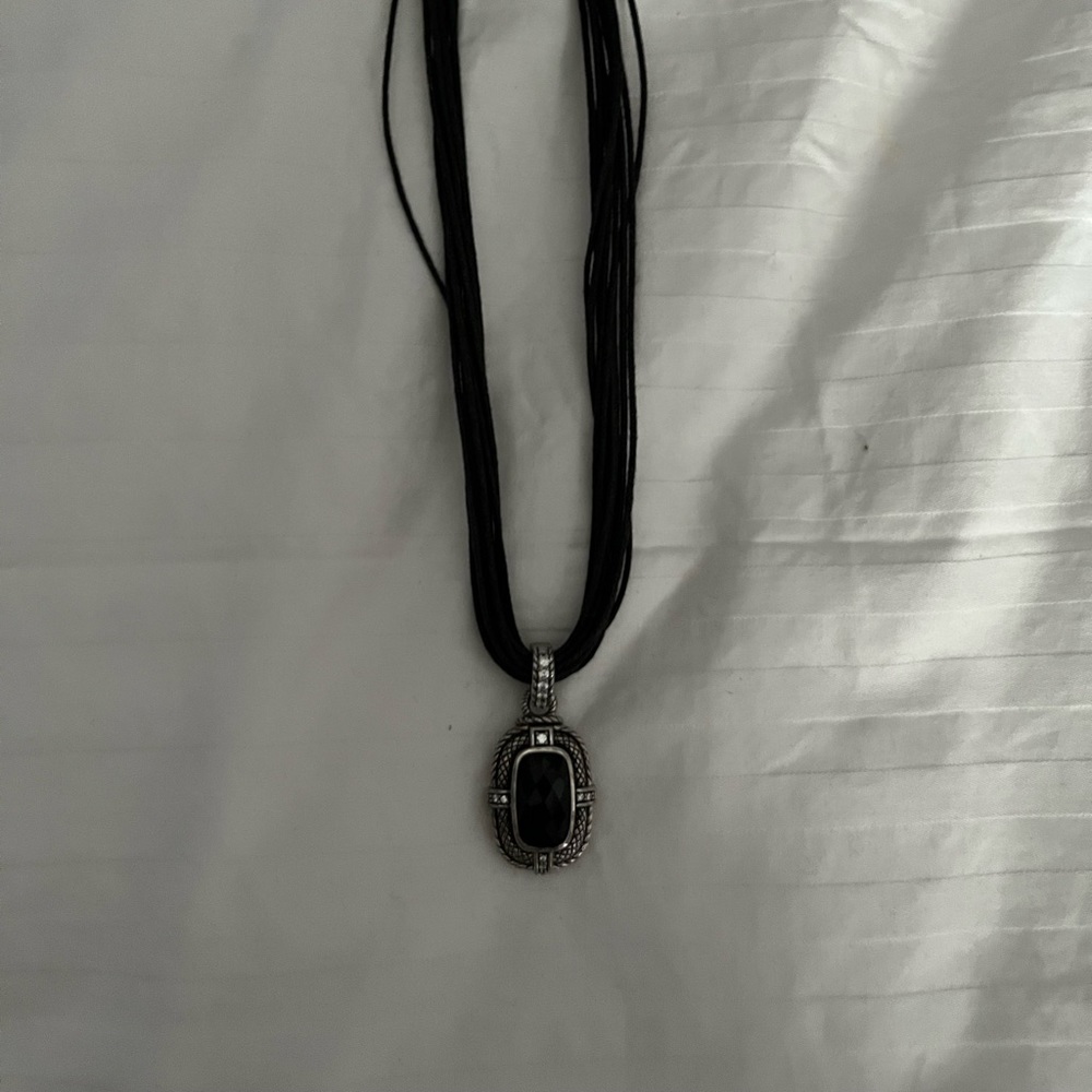Judith Ripka black onyx pendant